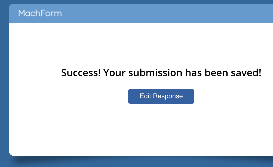 Edit Completed Submission - MachForm