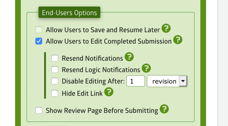 Edit Completed Submission - MachForm