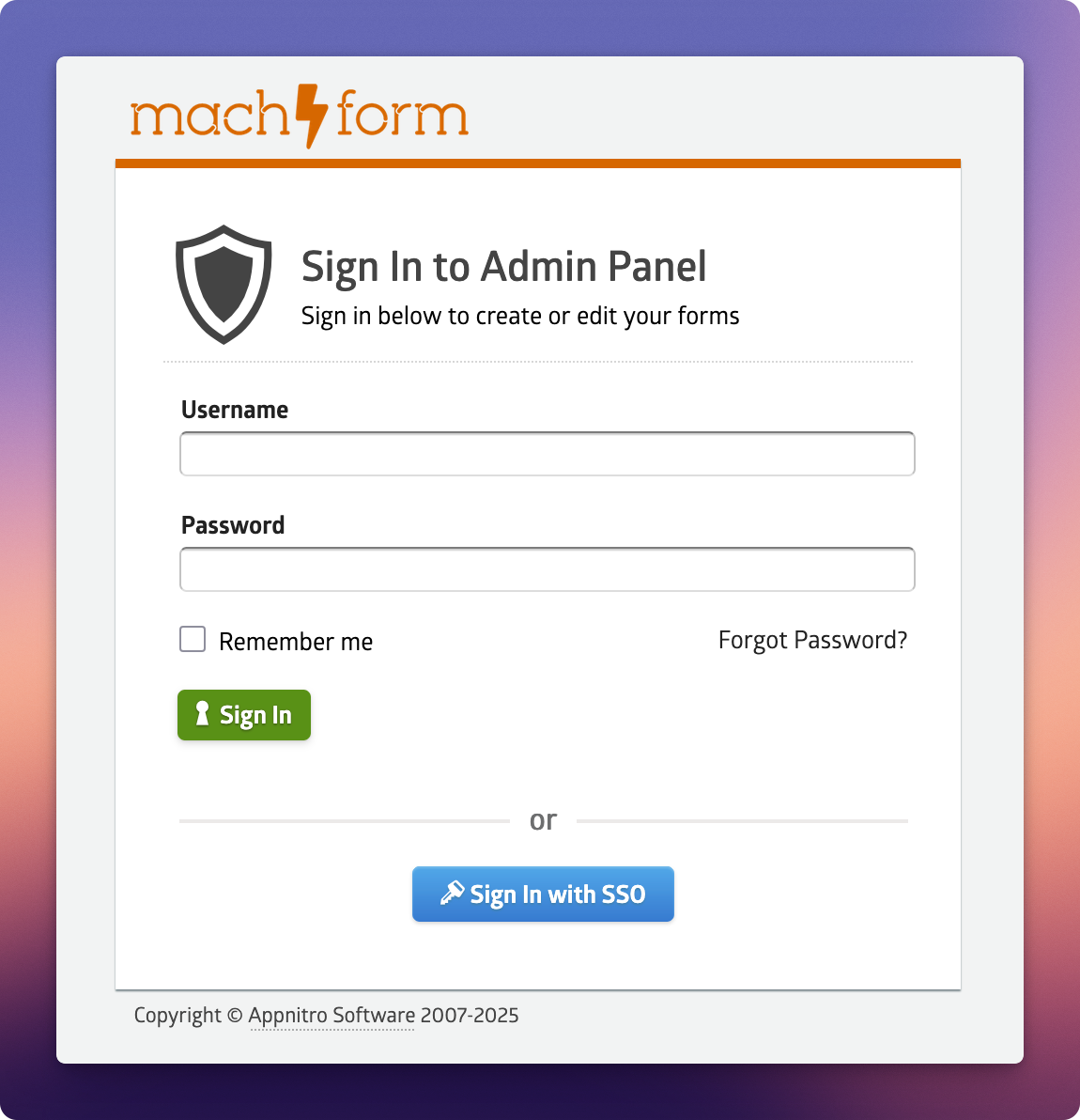 MachForm SSO - SAML 2.0