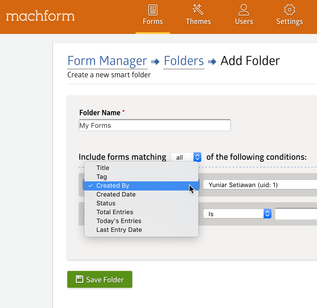 Adding Smart Folders